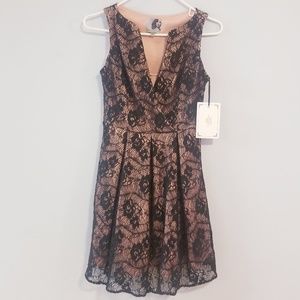 Black lace dress.